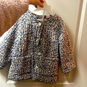 Little Zara jacket with blue flowers